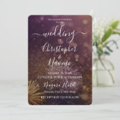 独自のピンクの金ゴールド《写真》ぼけ味花火の作成 招待状 (スタンド正面)