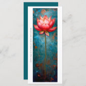 独自のピンクのLotus色彩の鮮やかブックマークカードを作成する (正面/裏面)