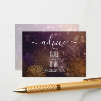 独自のピンクオレンジの花火を作成 アドバイスカード