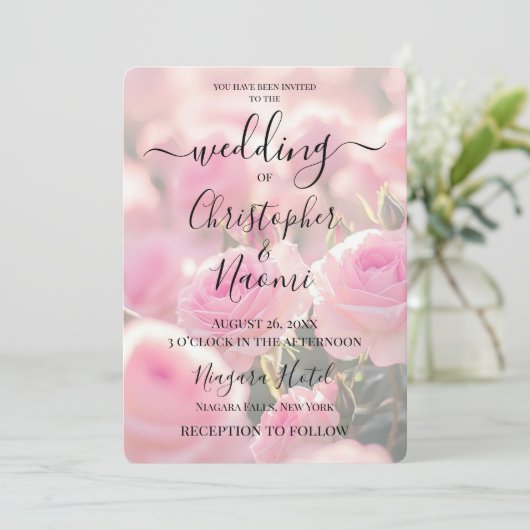 独自のピンクカスタムのロかわいらしーゼを作成 招待状 (スタンド正面)