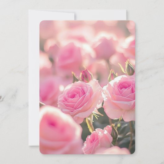 独自のピンクカスタムのロかわいらしーゼを作成 招待状 (裏面)