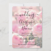 独自のピンクカスタムのロかわいらしーゼを作成 招待状 (正面)