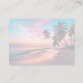 独自のピンクサンセットトロピカルビーチの作成 アドバイスカード (裏面)