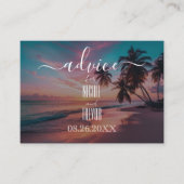 独自のピンクサンセットトロピカルビーチの作成 アドバイスカード (正面)