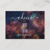 独自のピンクブルーレッド花火を作成 アドバイスカード (正面)