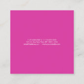 独自のピンクモダンをエレガント作頭が切れる成 スクエア名刺 (裏面)