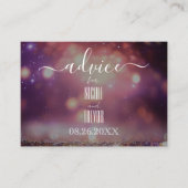 独自のピンク色のグリッターライト《写真》ぼけ味を作成 アドバイスカード (正面)