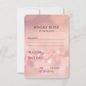 独自のピンク色のビーズ《写真》ぼけ味 出欠カード (正面)