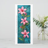 独自のピンク色彩の鮮やかのハイビスカスブックマークの作成 (スタンド正面)