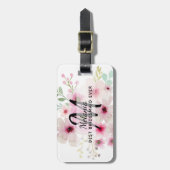 独自のピンク赤面フローラBOHO BridalPartyギフトを作成 ラゲッジタグ (正面縦)