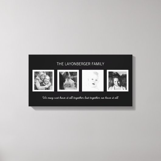 独自のファミリカスタムポートレートの作成 キャンバスプリント (正面)