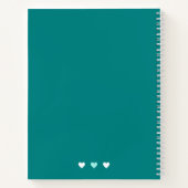 独自のファミリレシピの作成お気に入りのティール(緑がかった色) ノートブック (裏面)