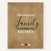  独自のファミリーレシピお気に入りのKraftを作成 ノートブック (正面)