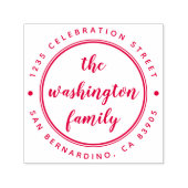 独自のファミリ名を作成するカスタム差出人住所 セルフインキングスタンプ (デザイン)