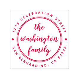 独自のファミリ名を作成するカスタム差出人住所 セルフインキングスタンプ