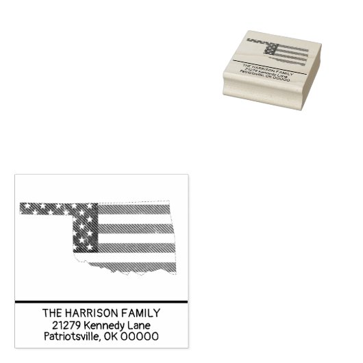 独自のファミリ名を作成オクラホマ差出人住所 ラバースタンプ (押印)