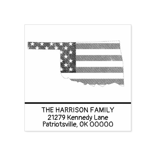 独自のファミリ名を作成オクラホマ差出人住所 ラバースタンプ (インプリント)