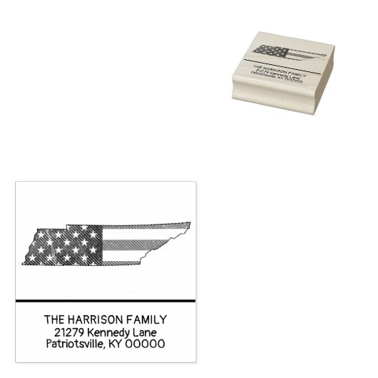 独自のファミリ名を作成テネシー差出人住所 ラバースタンプ (押印)