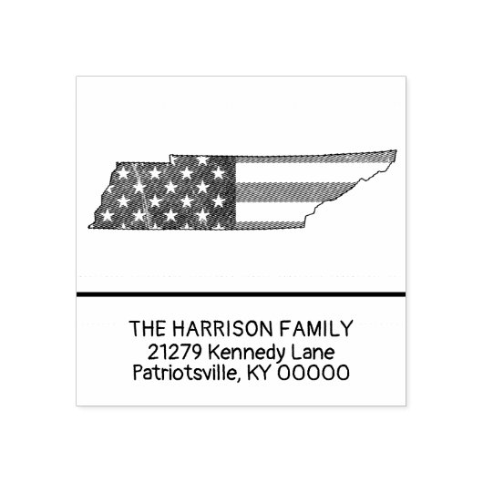 独自のファミリ名を作成テネシー差出人住所 ラバースタンプ (インプリント)