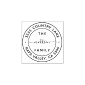 独自のファミリ名を作成差出人住所 ラバースタンプ (インプリント)