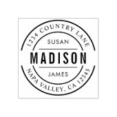 独自のファミリ名を作成差出人住所 ラバースタンプ (インプリント)