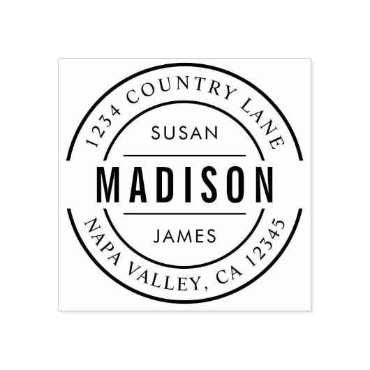 独自のファミリ名を作成差出人住所 ラバースタンプ (インプリント)