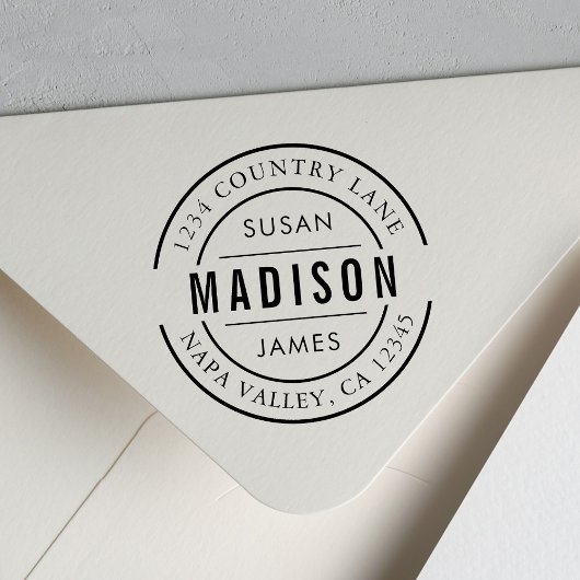 独自のファミリ名を作成差出人住所 ラバースタンプ