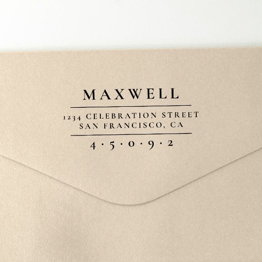 独自のファミリ名エレガントを作成差出人住所 セルフインキングスタンプ