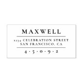 独自のファミリ名エレガントを作成差出人住所 ラバースタンプ (インプリント)