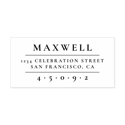 独自のファミリ名エレガントを作成差出人住所 ラバースタンプ (インプリント)