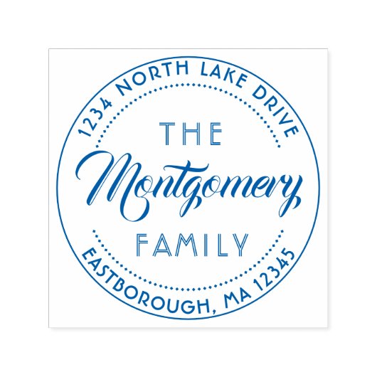 独自のファミリ名スクリプトの作成差出人住所 セルフインキングスタンプ (デザイン)