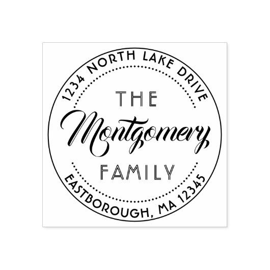 独自のファミリ名スクリプトの作成差出人住所 ラバースタンプ (インプリント)