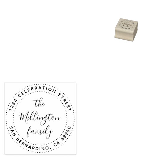 独自のファミリ名スクリプトの作成差出人住所 ラバースタンプ (押印)