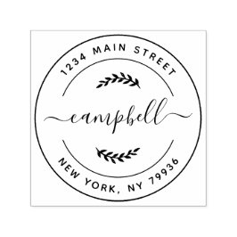 独自のファミリ名モダンを作成差出人住所 セルフインキングスタンプ