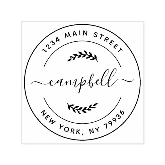 独自のファミリ名モダンを作成差出人住所 セルフインキングスタンプ (デザイン)