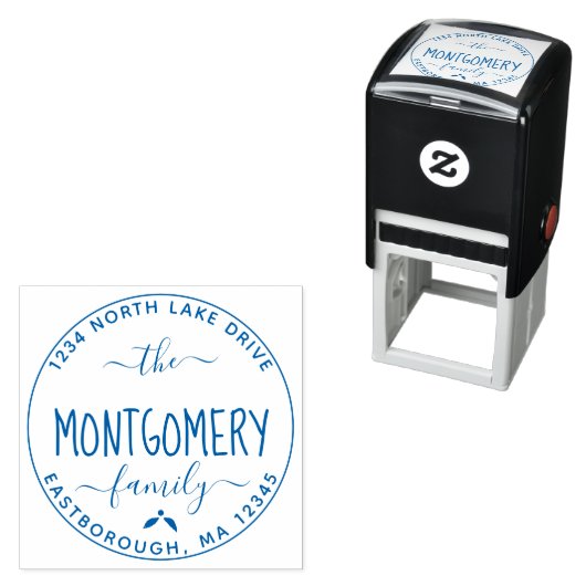 独自のファミリ名モダンを作成差出人住所 セルフインキングスタンプ (インサイチュ)