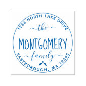 独自のファミリ名モダンを作成差出人住所 セルフインキングスタンプ (デザイン)