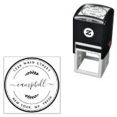 独自のファミリ名モダンを作成差出人住所 セルフインキングスタンプ (インサイチュ)