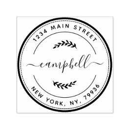 独自のファミリ名モダンを作成差出人住所 セルフインキングスタンプ