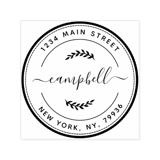 独自のファミリ名モダンを作成差出人住所 セルフインキングスタンプ (デザイン)