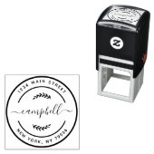 独自のファミリ名モダンを作成差出人住所 セルフインキングスタンプ (インサイチュ)