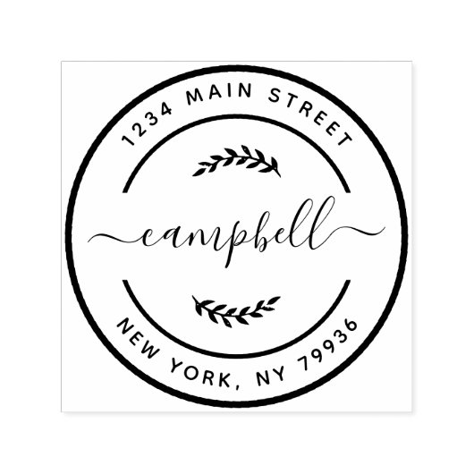 独自のファミリ名モダンを作成差出人住所 セルフインキングスタンプ (デザイン)