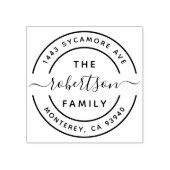 独自のファミリ名モダンを作成差出人住所 ラバースタンプ (インプリント)