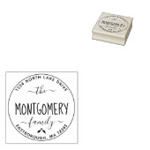 独自のファミリ名モダンを作成差出人住所 ラバースタンプ (押印)