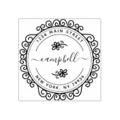 独自のファミリ名モダンを作成差出人住所 ラバースタンプ (インプリント)