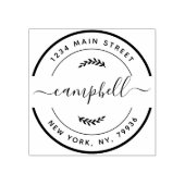 独自のファミリ名モダンを作成差出人住所 ラバースタンプ (インプリント)