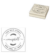 独自のファミリ名モダンを作成差出人住所 ラバースタンプ (押印)