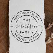 独自のファミリ名モダンを作成差出人住所 ラバースタンプ