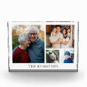 独自のファミリ名モダン4フォトブロックを作成 フォトブロック (正面)