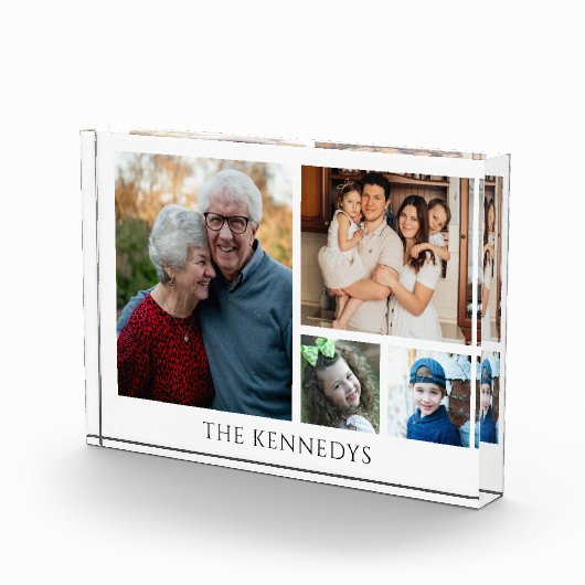 独自のファミリ名モダン4フォトブロックを作成 フォトブロック (右)